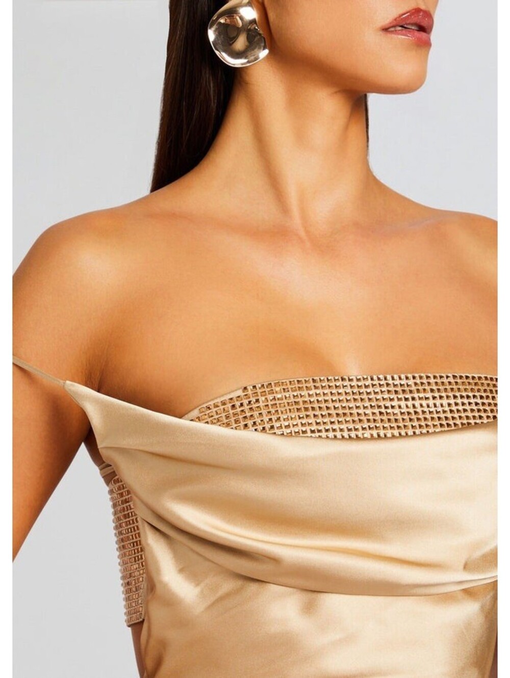 NWT $798 Retrofete Emery Crystal Sequin Embellished  silk maxi dress size Large - Picture 5 of 7